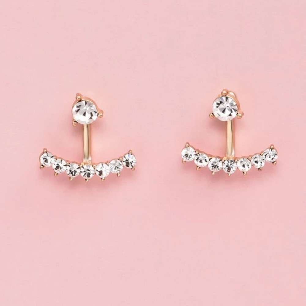 💥Sale💥4 for 20 Rhinestone Decor Earring Jackets - Picture 2 of 4